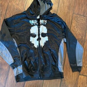 Call of Duty Ghosts Kids Zip-Up Hoodie - Black and Gray